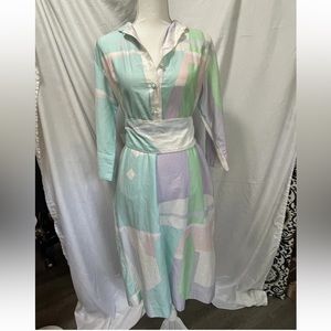 Vintage Katherine Ogust penthouse pastel Dress